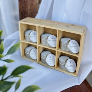 mini candles tins - favours - gift baskets